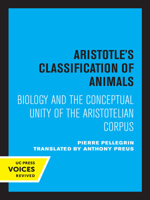 cover image of Aristotle's Classification of Animals